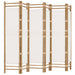 Folding 6 - panel Room Divider 240 Cm Bamboo And Canvas