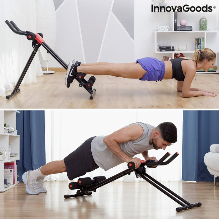Folding Abdominal Machine with Exercise Guide Plawer