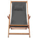 Folding Beach Chair Fabric and Wooden Frame Grey Atkki