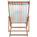 Folding Beach Chair Fabric and Wooden Frame Multicolour