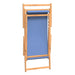 Folding Beach Chair Solid Wood Teak Blue Toilki