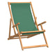 Folding Beach Chair Solid Wood Teak Green Toilkk