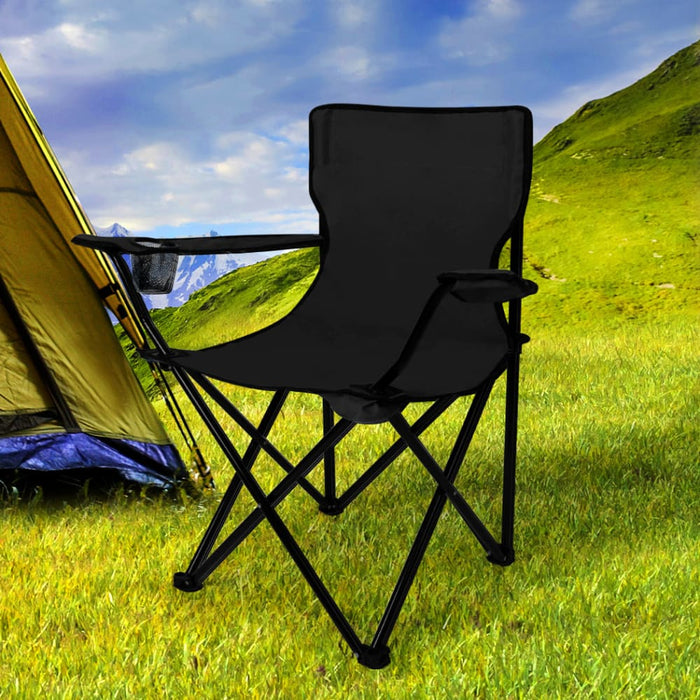 Folding Camping Chairs Arm Foldable Portable Outdoor Beach