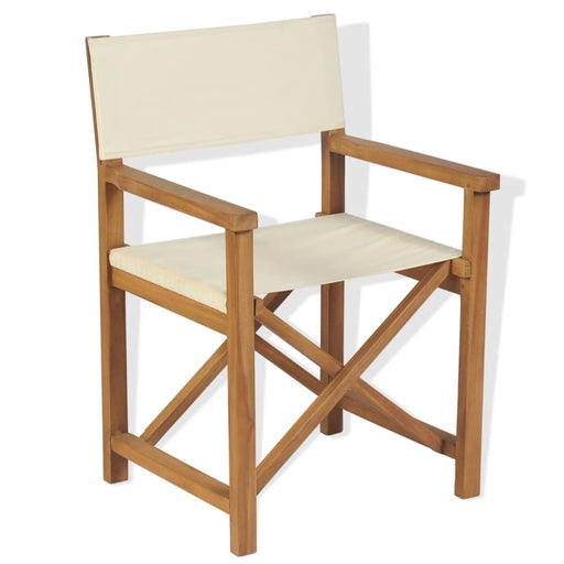 Folding Director’s Chair Solid Teak Wood Atnbo