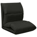 Folding Floor Chair Black Microfibre Txpxlx