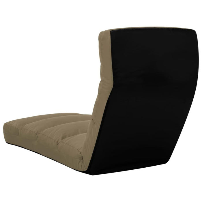Folding Floor Chair Cappuccino Faux Leather Txpxpo