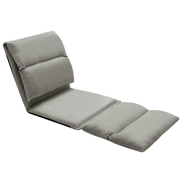 Folding Floor Chair Dark Grey Microfibre Gl621561