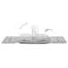 Folding Floor Chair Light Grey Microfibre Gl62056