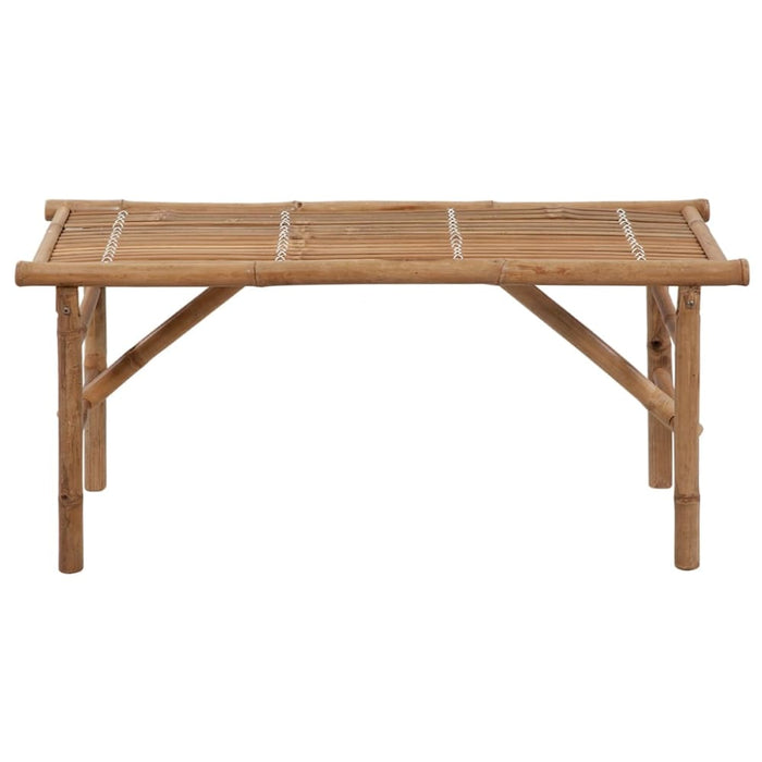 Folding Garden Bench with Cushion 118 Cm Bamboo Tbltnio