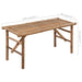 Folding Garden Bench with Cushion 118 Cm Bamboo Tbltnll