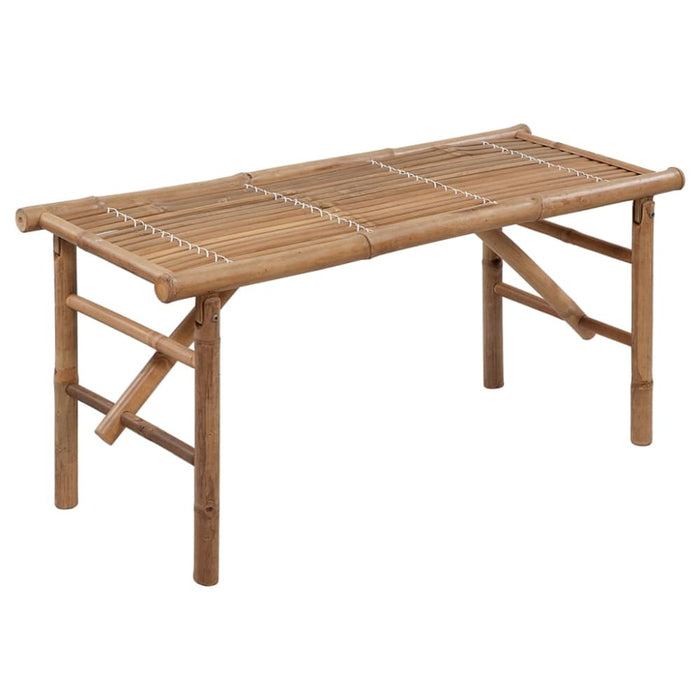 Folding Garden Bench with Cushion 118 Cm Bamboo Tbltnll
