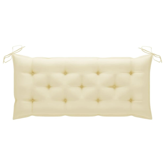 Folding Garden Bench with Cushion 118 Cm Bamboo Tbltnll