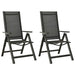 Folding Garden Chairs 2 Pcs Textilene And Aluminium Black
