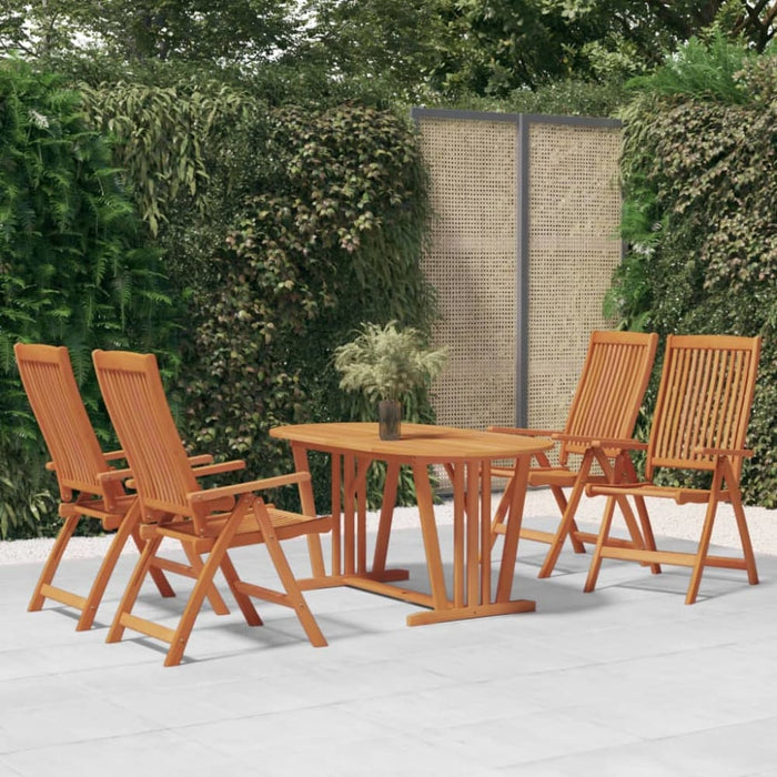 Folding Garden Chairs 4 Pcs Solid Wood Eucalyptus Tbnitaa