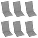 Folding Garden Chairs 6 Pcs with Cushions Solid Acacia Wood
