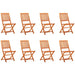 Folding Garden Chairs 8 Pcs Solid Eucalyptus Wood Tbniopb