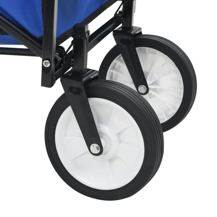 Folding Hand Trolley Steel Blue Oatiik