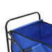 Folding Hand Trolley Steel Blue Oatiik