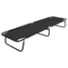 Folding Sun Lounger Black Steel Aiipp