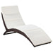 Folding Sun Lounger with Cushion Poly Rattan Brown Aonbn