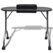 Folding Manicure Nail Table with Castors Black Ooboxt