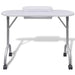 Folding Manicure Nail Table With Castors White Ooboxa