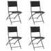 Folding Outdoor Chairs 4 Pcs Steel and Textilene Totbnt