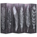 Folding Room Divider Feathers Black And White Gl12059