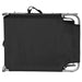 Folding Sun Lounger with Canopy Black Aluminium Aiiib
