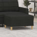 Footstool Black 70x55x41 Cm Fabric Takxip
