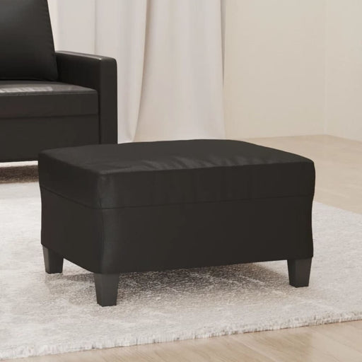 Footstool Black 70x55x41 Cm Faux Leather Taktpp