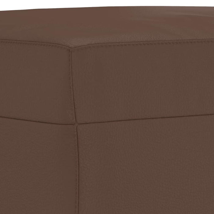 Footstool Brown 60x50x41 Cm Faux Leather Taktti
