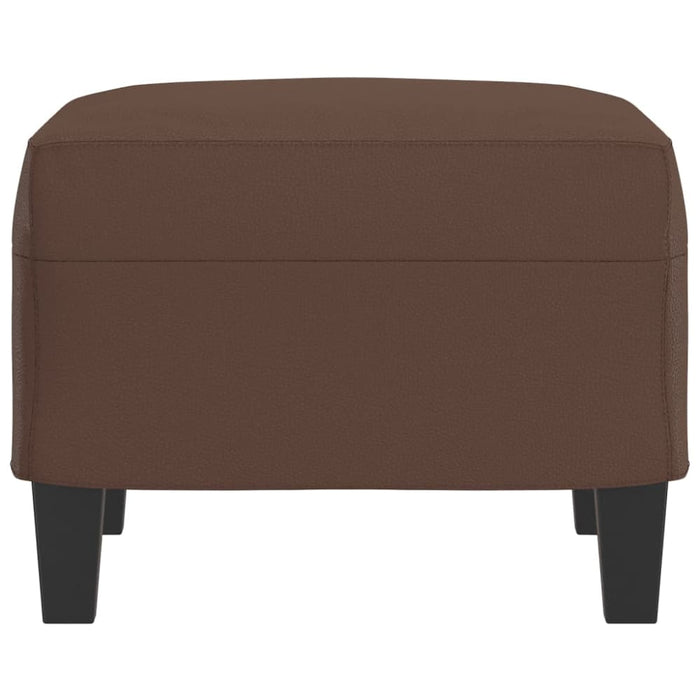Footstool Brown 60x50x41 Cm Faux Leather Taktti
