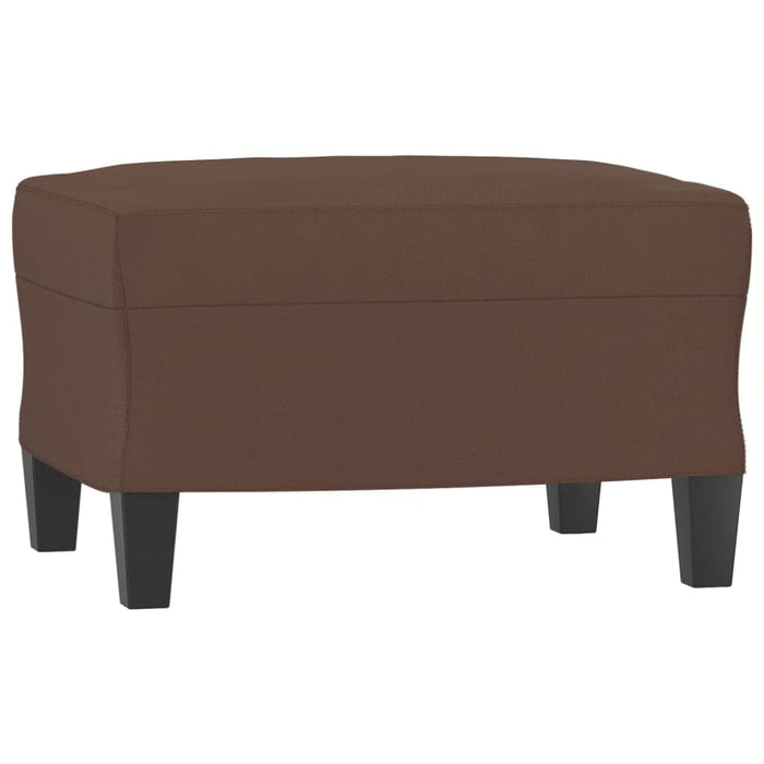 Footstool Brown 60x50x41 Cm Faux Leather Taktti