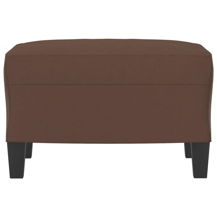 Footstool Brown 60x50x41 Cm Faux Leather Taktti
