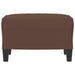 Footstool Brown 60x50x41 Cm Faux Leather Taktti