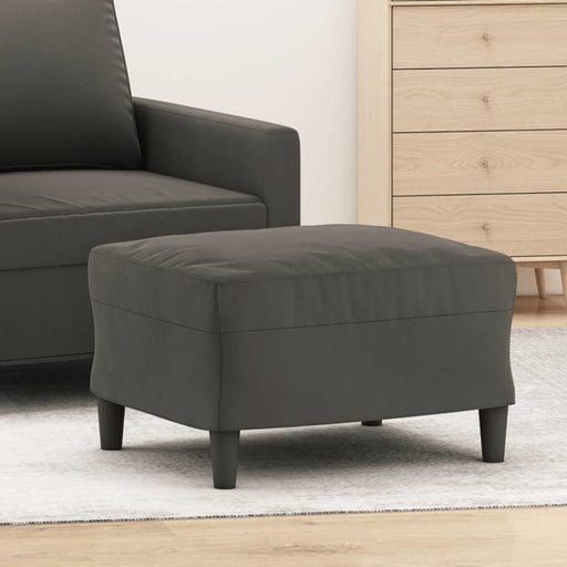 Footstool Dark Grey 60x50x41 Cm Velvet Takxka