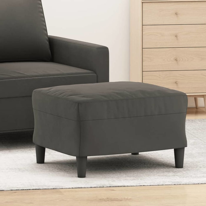 Footstool Dark Grey 60x50x41 Cm Velvet Takxka