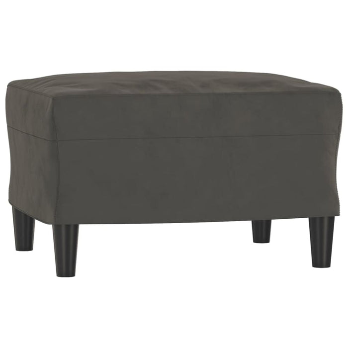 Footstool Dark Grey 60x50x41 Cm Velvet Takxka