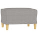 Footstool Light Grey 60x50x41 Cm Fabric Takxlt