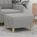 Footstool Light Grey 60x50x41 Cm Fabric Takxlt