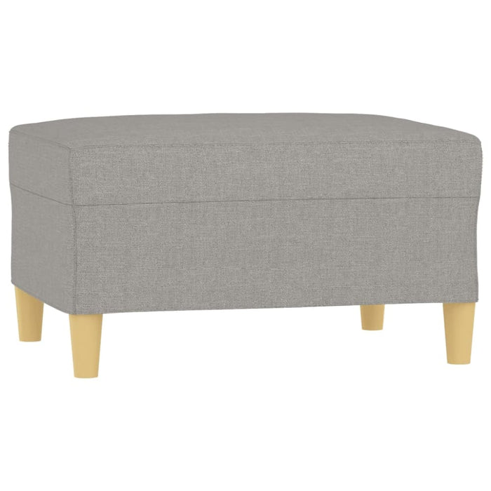 Footstool Light Grey 70x55x41 Cm Fabric Takxio