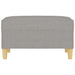 Footstool Light Grey 70x55x41 Cm Fabric Takxio