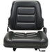 Forklift & Tractor Seat With Adjustable Backrest Black