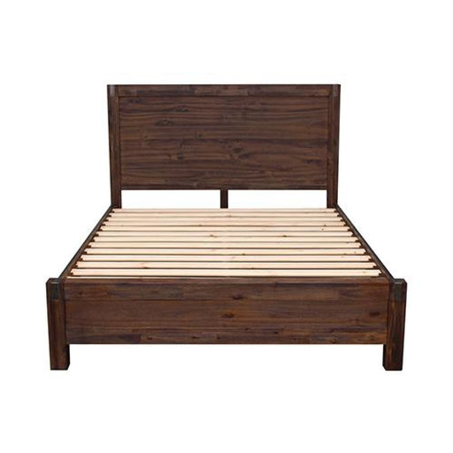 Bed Frame Double Size In Solid Wood Veneered Acacia Bedroom