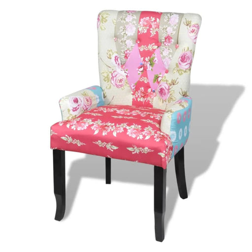 French Chair With Patchwork Design Fabric Gl87669