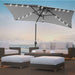 Furniture Umbrella 3 Metre with Solar Led Lights Garden