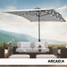 Furniture Umbrella 3 Metre with Solar Led Lights Garden
