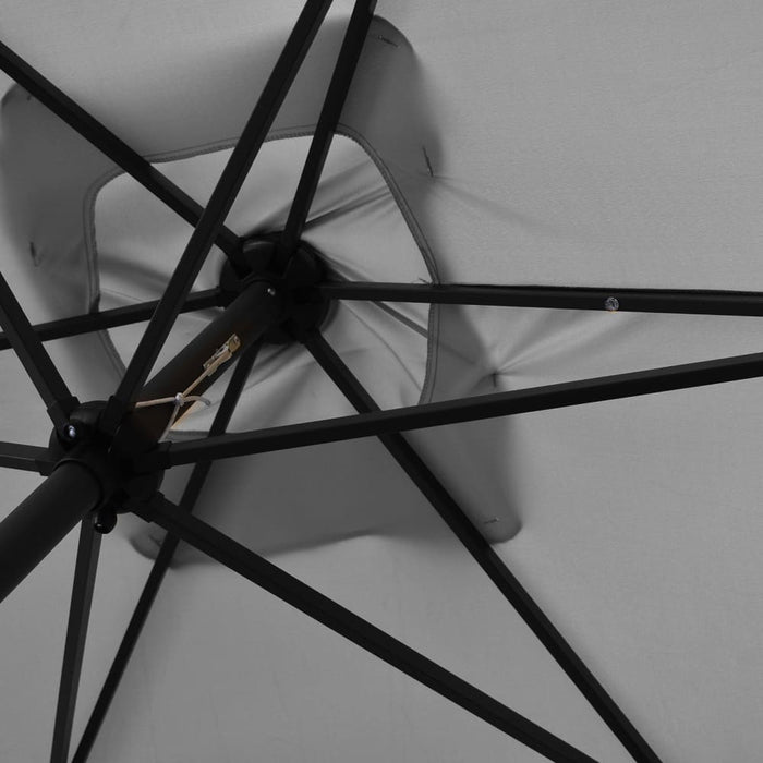 Furniture Umbrella 3 Metre with Solar Led Lights Garden