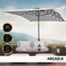 Furniture Umbrella 3 Metre with Solar Led Lights Garden